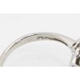 PT900 黒蝶パールダイアイリリング 11.50mm 0.30ct 6.30g　刻印(2)