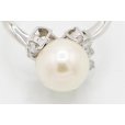 PT900 パールダイアイリリング 9.00mm 0.30ct 5.20g　拡大