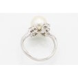 PT900 パールダイアイリリング 9.00mm 0.30ct 5.20g　内側