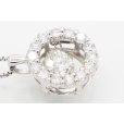PT900/850 ダイアイリペンダントネックレス 0.545ct 0.50ct 4.60g　拡大