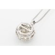 PT900/850 ダイアイリペンダントネックレス 0.545ct 0.50ct 4.60g　裏面