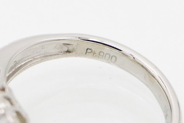 PT900 ダイアイリリング 0.542ct 0.61ct 5.50g　刻印