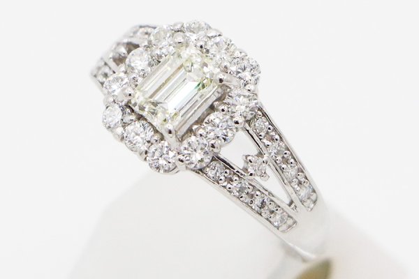 PT900 ダイアイリリング 0.542ct 0.61ct 5.50g　サイド