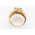 タサキ　K18 サファイアダイアイリリング 0.65ct 0.18ct 5.70g　内側