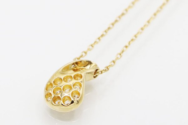 星の砂　K18 ダイアイリペンダントネックレス 0.22ct 4.00g　裏面