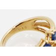 タサキ　K18 サファイアダイアイリリング 0.65ct 0.18ct 5.70g　刻印(2)