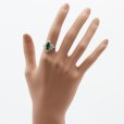 PT900 クロムトルマリンダイアイリリング 1.46ct 0.22ct 5.20g　装着イメージ(2)