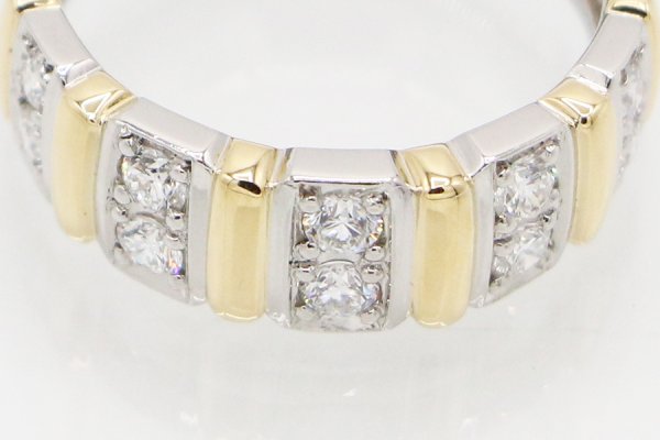 PT900/K18 ダイアイリリング 0.51ct 8.10g　拡大