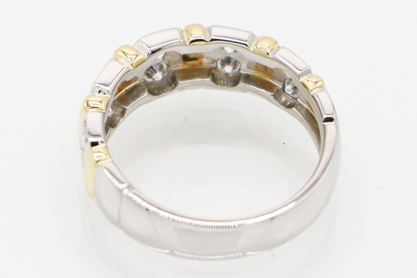 PT900/K18 ダイアイリリング 0.51ct 8.10g　内側