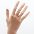 K18 ルビーダイアイリリング 0.74ct 0.60ct 4.10g　装着イメージ