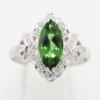 PT900 クロムトルマリンダイアイリリング 1.46ct 0.22ct 5.20g