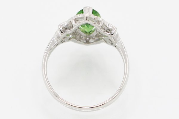 PT900 クロムトルマリンダイアイリリング 1.46ct 0.22ct 5.20g　内側