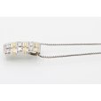 PT900/850/K18 ダイアイリペンダントネックレス 0.23ct 6.80g　サイド