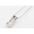 PT900/850/K18 ダイアイリペンダントネックレス 0.23ct 6.80g　裏面
