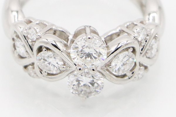 PT900 ダイアイリリング 1.52ct 10.80g　拡大