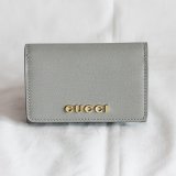 グッチ　スクリプト カードケース 790101 1147 グレー