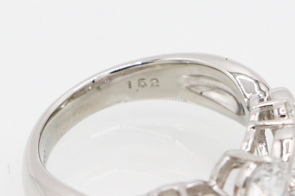PT900 ダイアイリリング 1.52ct 10.80g　刻印(2)