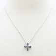 ミキモト　K18WG サファイアダイアイリペンダントネックレス 0.13ct 5.10g　装着イメージ
