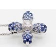 ミキモト　K18WG サファイアダイアイリペンダントネックレス 0.13ct 5.10g　表面拡大
