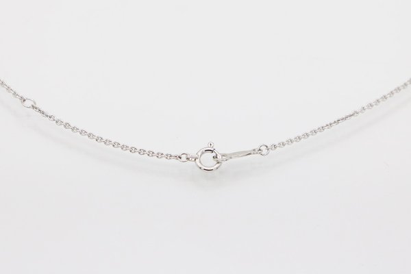 ミキモト　K18WG サファイアダイアイリペンダントネックレス 0.13ct 5.10g　留め具
