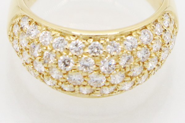 ミキモト　K18 ダイアイリリング 1.28ct 5.80g　拡大