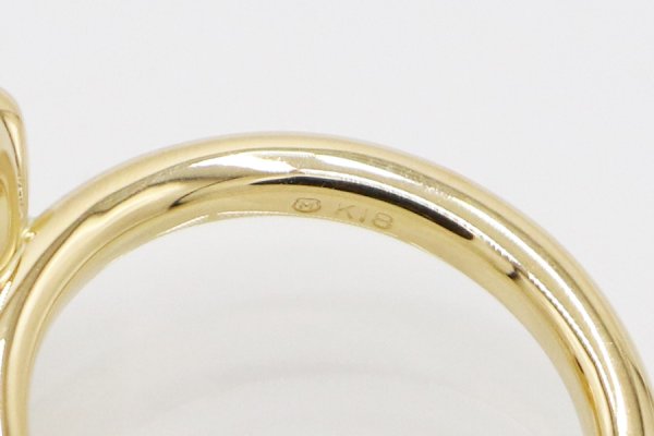 ミキモト　K18 ダイアイリリング 0.12ct 4.50g　刻印