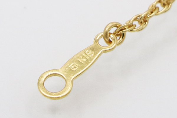 ミキモト　K18 パールダイアイリペンダントネックレス 8.50g　刻印
