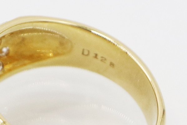 ミキモト　K18 ダイアイリリング 1.28ct 5.80g　刻印(2)