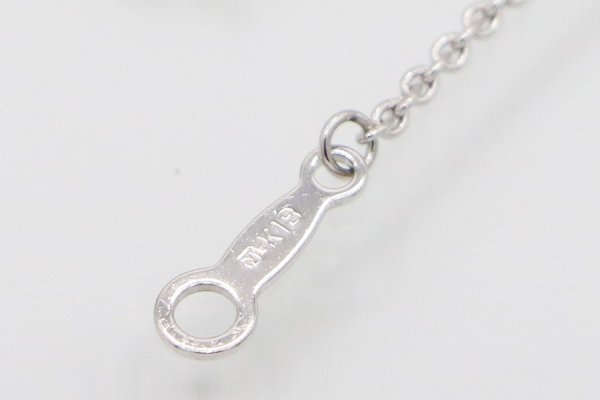 ミキモト　K18WG サファイアダイアイリペンダントネックレス 0.13ct 5.10g　刻印