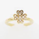 ミキモト　K18 ダイアイリリング 0.12ct 4.50g
