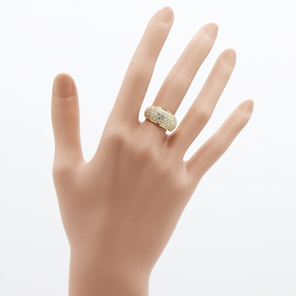 ミキモト　K18 ダイアイリリング 1.28ct 5.80g　装着イメージ