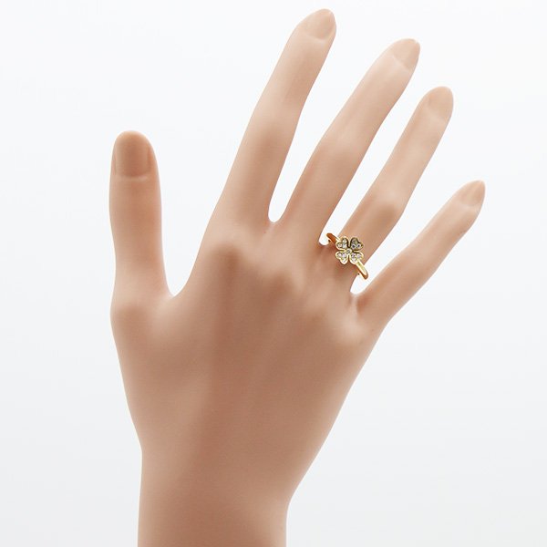 ミキモト　K18 ダイアイリリング 0.12ct 4.50g　装着イメージ