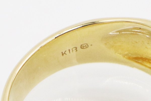 ミキモト　K18 ダイアイリリング 1.28ct 5.80g　刻印