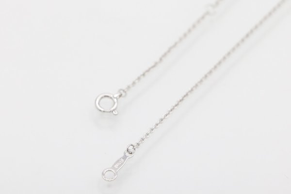 ミキモト　K18WG サファイアダイアイリペンダントネックレス 0.13ct 5.10g　留め具外したイメージ
