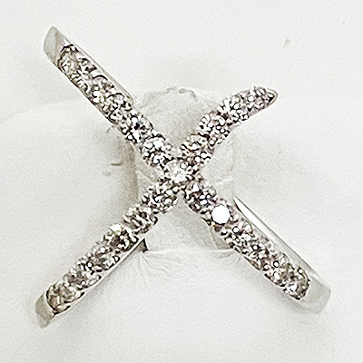 K18WG ダイア入りリング 0.95 6.10g　買取