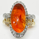 竹本出海 K18/PT900 ファイアーオパールダイア入りリング 5.68 0.76 19.10g　買取