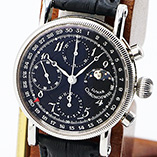 クロノスイス　ルナクロノ　８－９０１８　黒文字盤　革ベルト　買取