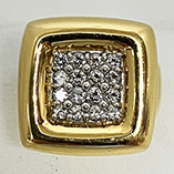 K18/PT900 ダイア入りリング 0.57 16.00g　買取