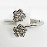 K18WG ダイア入りリング 0.50 4.50g 買取