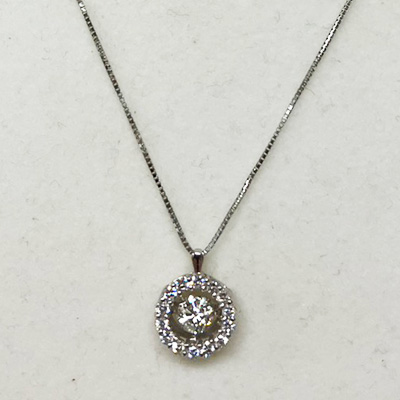 PT900/850 ダイア入りペンダントネックレス 0.545 0.50 4.70g　買取