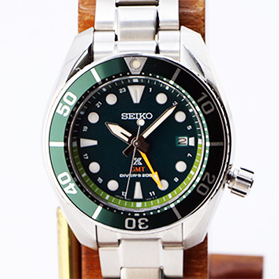 セイコー　プロスペック　ソーラーダイバー２００ｍ　ＳＢＰＫ００１ＧＭＴ　緑文字盤　買取