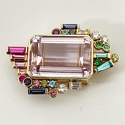 K18 クンツァイト入り帯留め 32.97 3.29 20.10g　買取