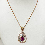 K18 ルビーダイア入りペンダントネックレス 1.54 0.72 12.90g
　買取