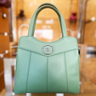 グッチ プチGG 2WAY レザーハンドバック 745918 520981 グリーン　買取