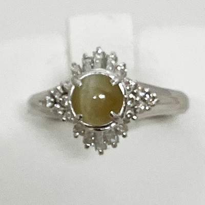 PT900 キャッツアイダイア入りリング 0.97 0.05 5.70g　買取