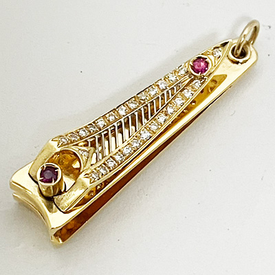 750YG ルビーサファイアダイア入りペンダントトップ 8.00g　買取