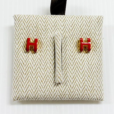 エルメス ミニ ポップアッシュ ピアス レッド　買取