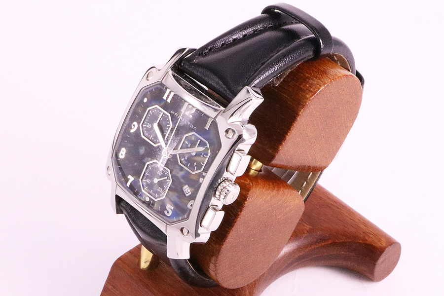 ハミルトン ロイド クロノグラフ H194120 黒文字盤 メンズ中古腕時計 兵庫県伊丹の「マルニシ質店」