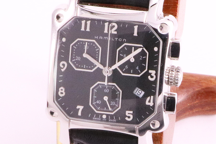 ハミルトン ロイド クロノグラフ H194120 黒文字盤 メンズ中古腕時計 兵庫県伊丹の「マルニシ質店」