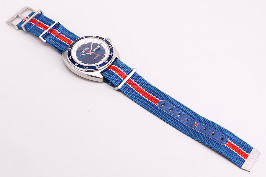 ハミルトン パンユーロ H354050 青文字盤 メンズ中古腕時計 兵庫県伊丹 